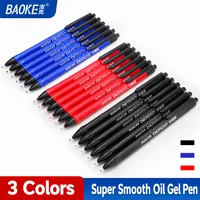 BAOKE B73 Oil Based Gel Pens 0.7mm Writing Triangle Barrel Retractable Ballpoint Pen Black Red Blue Ink Color for Office School 1