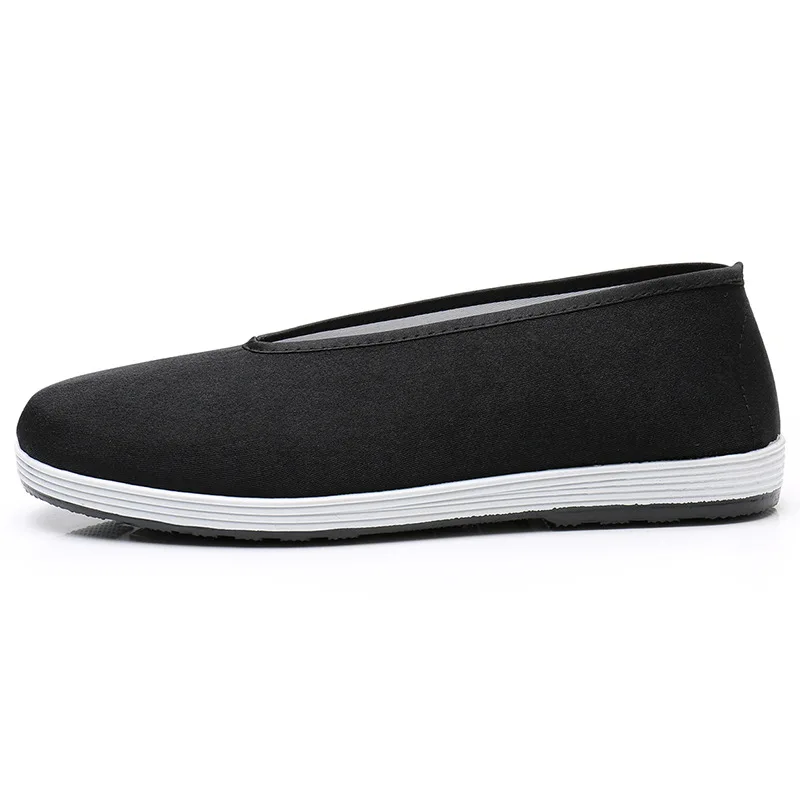 Top Quality Black Cotton Shoes Vintage Chinese Kung Fu shoes Wing Chun Tai Chi Slipper Martial Art Pure Cotton Shoes 6