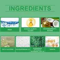 Shampoing pour la croissance des cheveux au romarin, 3 pièces, épaississement, kératine hydrolysée, sec, crépus, endommagé, réparation, hydratant, nettoyage du cuir chevelu 5