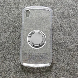 Compact Phone Case with Back Ring Holder - Soft Silicone TPU Cover for Cubot Pocket (Ring Case White)