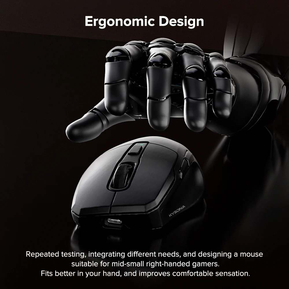 KYSONA Uranus Pro PAW3395 Wireless Gaming Mouse 54g Lightweight 8KHz Polling Rate 26000DPI Ultimate Optical Sensor for Laptop PC gaming mouse wireless mouse wireless gaming mouse wireless optical mouse