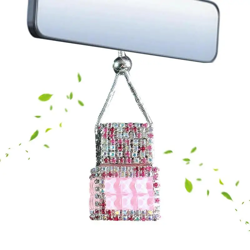 

Car Perfume Pendant Refillable Car Air Freshener Car Rearview Mirror Hanging Pendant Freshner For Interior Perfume Freshner