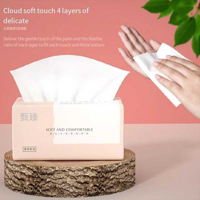 Toilet Paper 30 packs of household full box of toilet paper disposable thickened toilet paper extractable hand towel