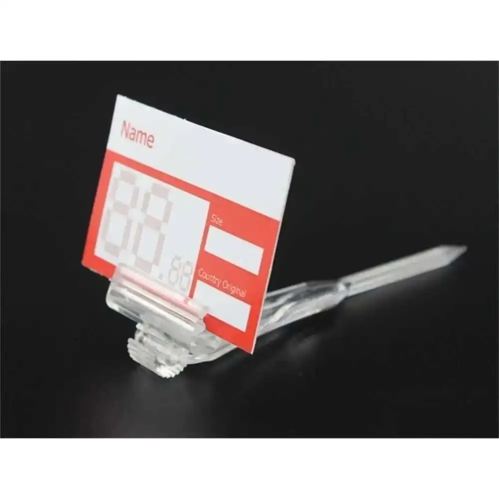 Sea Food Card Spike Adjustable, Plastic Pricing Needle Label Sign Card Ratchet Price Tag Holder Cake Ticket Pin Ice Spear