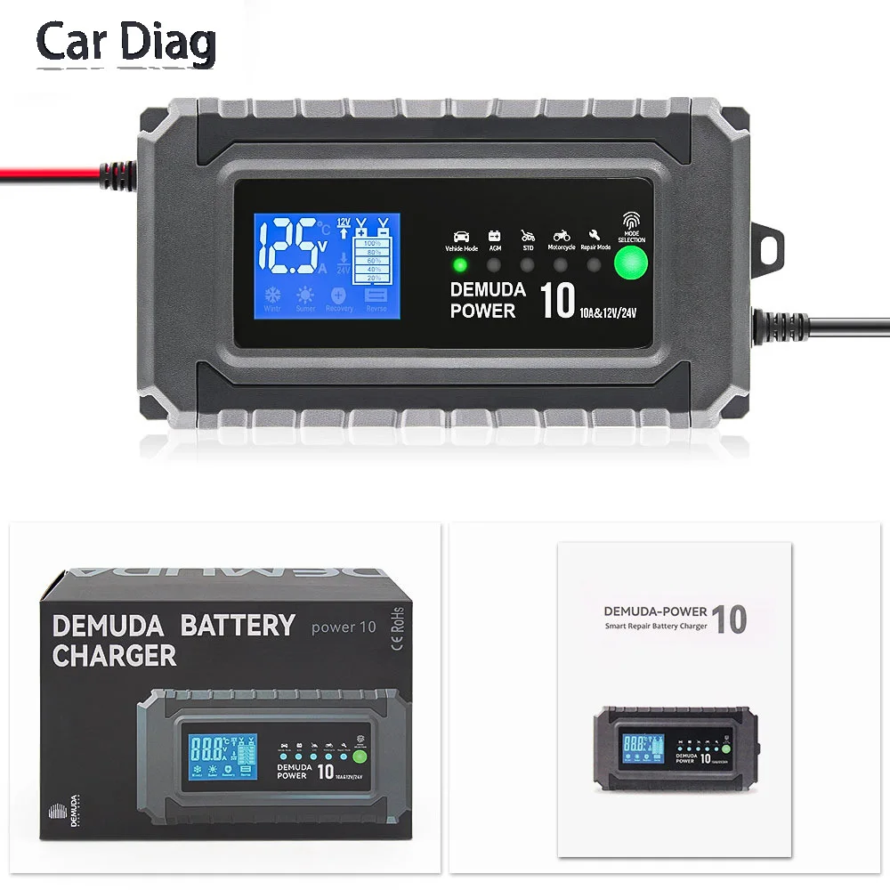 

Smart 12V 24V 4AH-150AH Lead-acid Battery Charger Repair Instrument Support Car/AGM/ Lawn Mower/Motorcycle/Gel