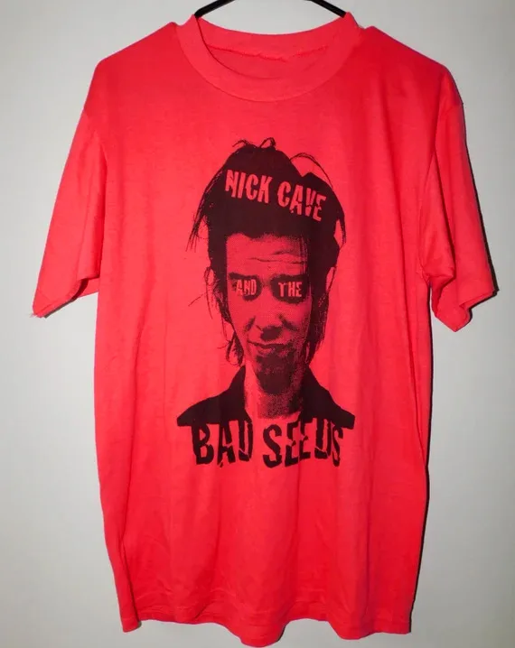 Футболка Ника пещера и плохие семена, красная унисекс, Размер Φ KE222