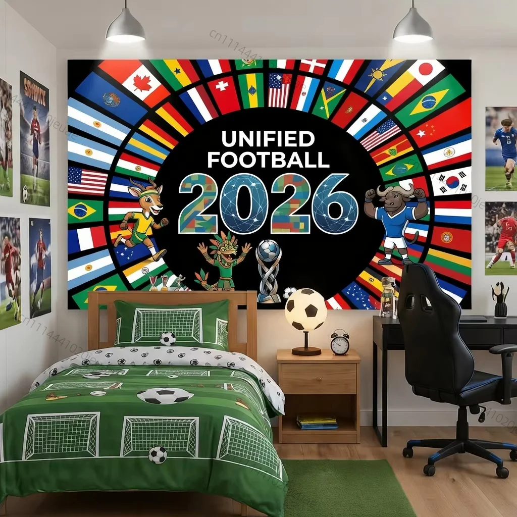 unique wall tapestries soccer cup 2026 flags tapestry world football event background cloth decor sport fans party banners decor Unique Wall Tapestries Soccer Cup 2026 Flags Tapestry World Football Event Background Cloth Decor Sport Fans Party Banners Decor 6