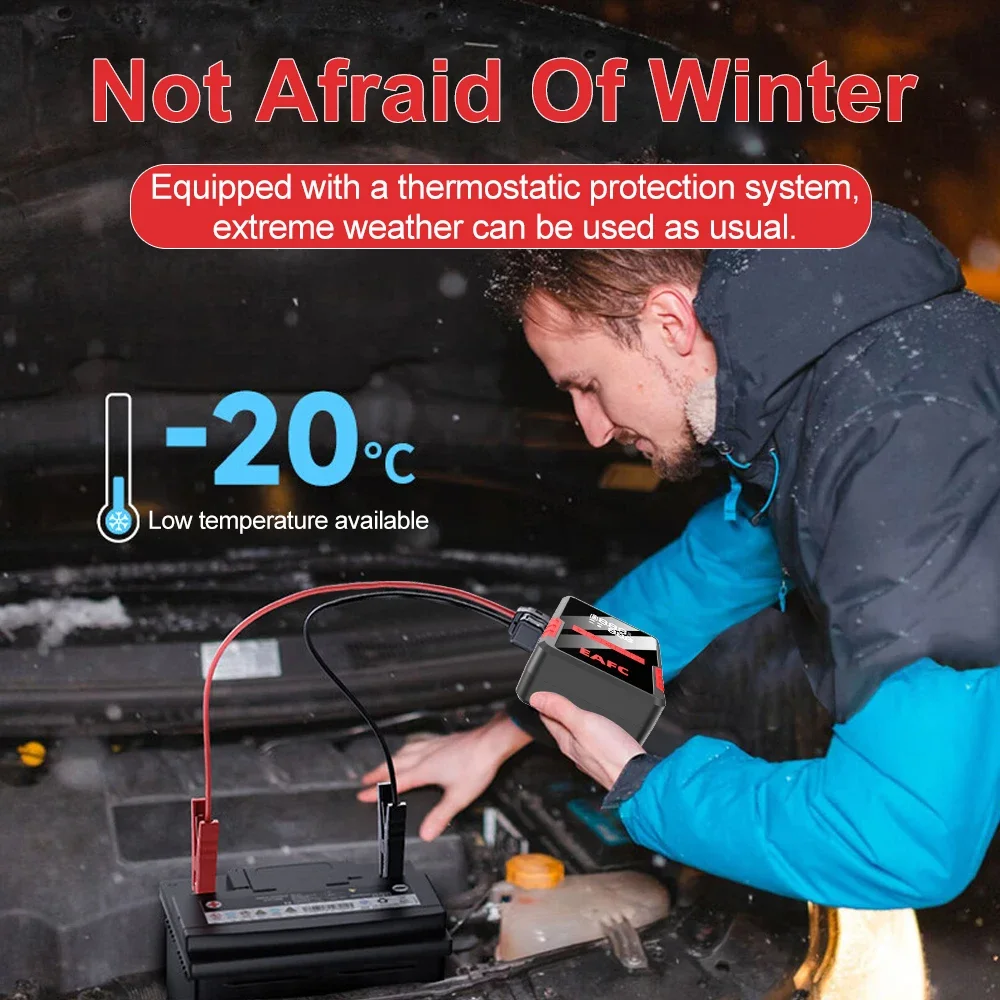 EAFC 12V Car Emergency Jump Starter& Air Pump1200A Car Battery Booster Starter with150PSI Tire Inflator LED Display for Auto SUV car jump starter,jump starter