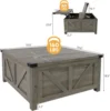 Farmhouse Lift Top Coffee Table with Storage, Central Table w/Large Hidden Space, for Living Room, Bedroom, Home Office 2