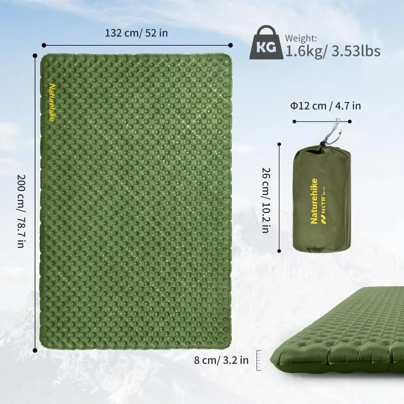 Naturehike R4.6 Ultralight Inflatable Mat Tent Pad Moisture-proof Cushion Travel Outdoor Camping Mattress Portable Air Cushion