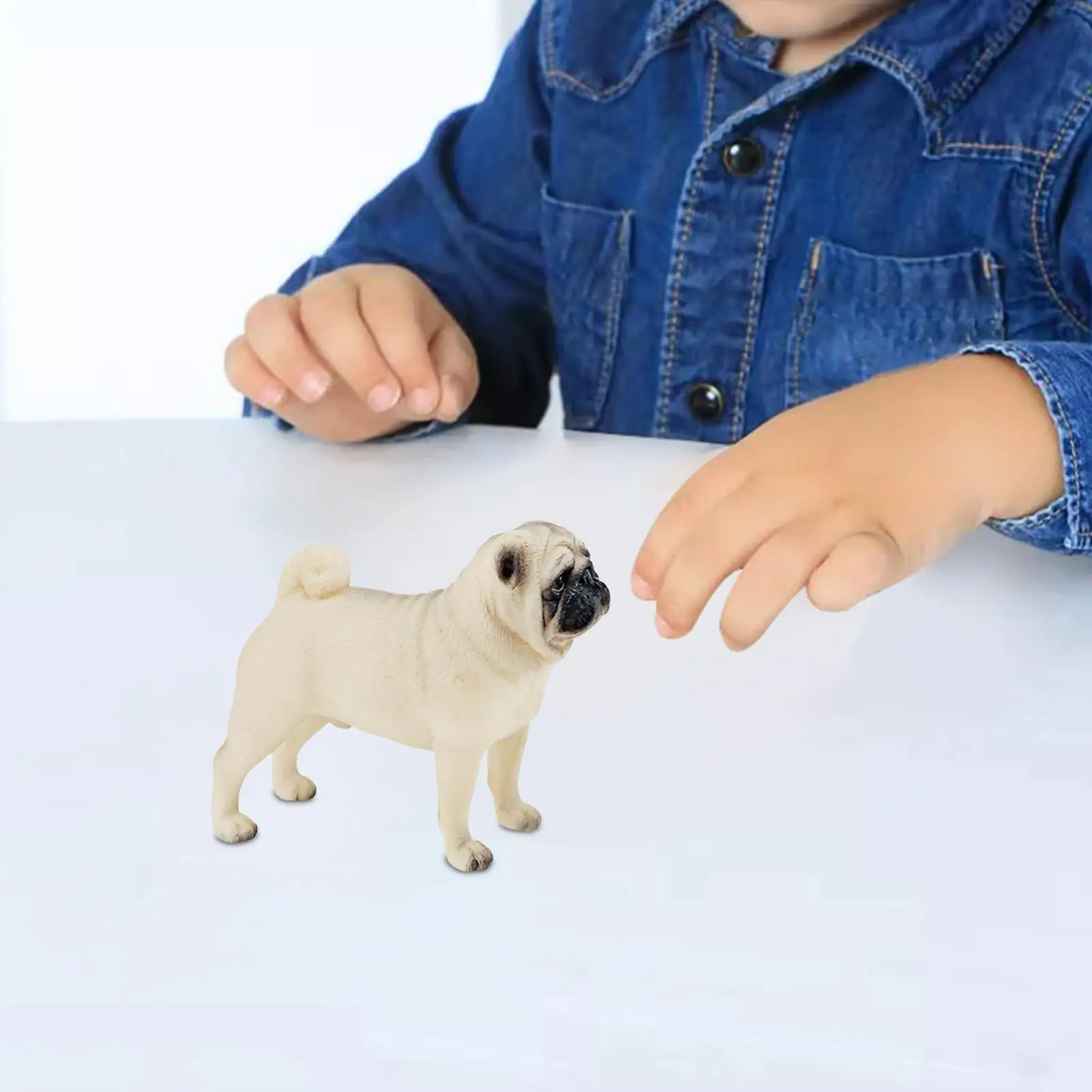 

Realistic Dog Figurine Miniature Chinese Shar Pei for Holiday Gift Kids Toy