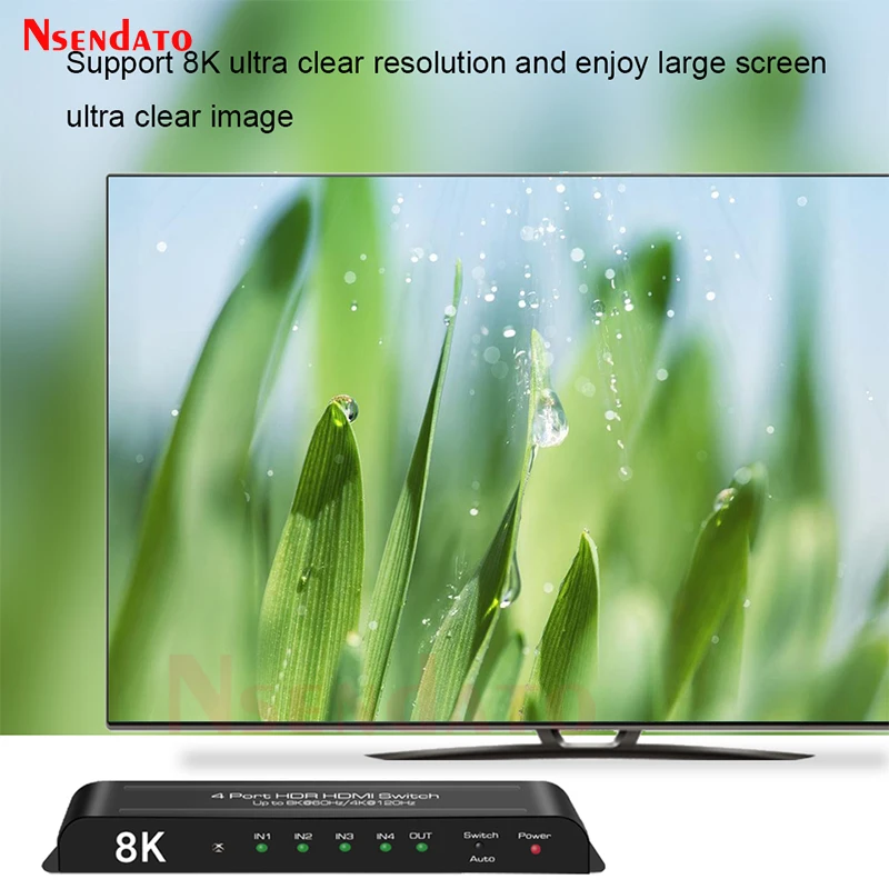 8K 60Hz HDR HDMI Switch 4x1 4K 120Hz HDR 4 in 1 out HDMI profesional Splitter Switcher Switch Box for PS5 HDTV Xbox