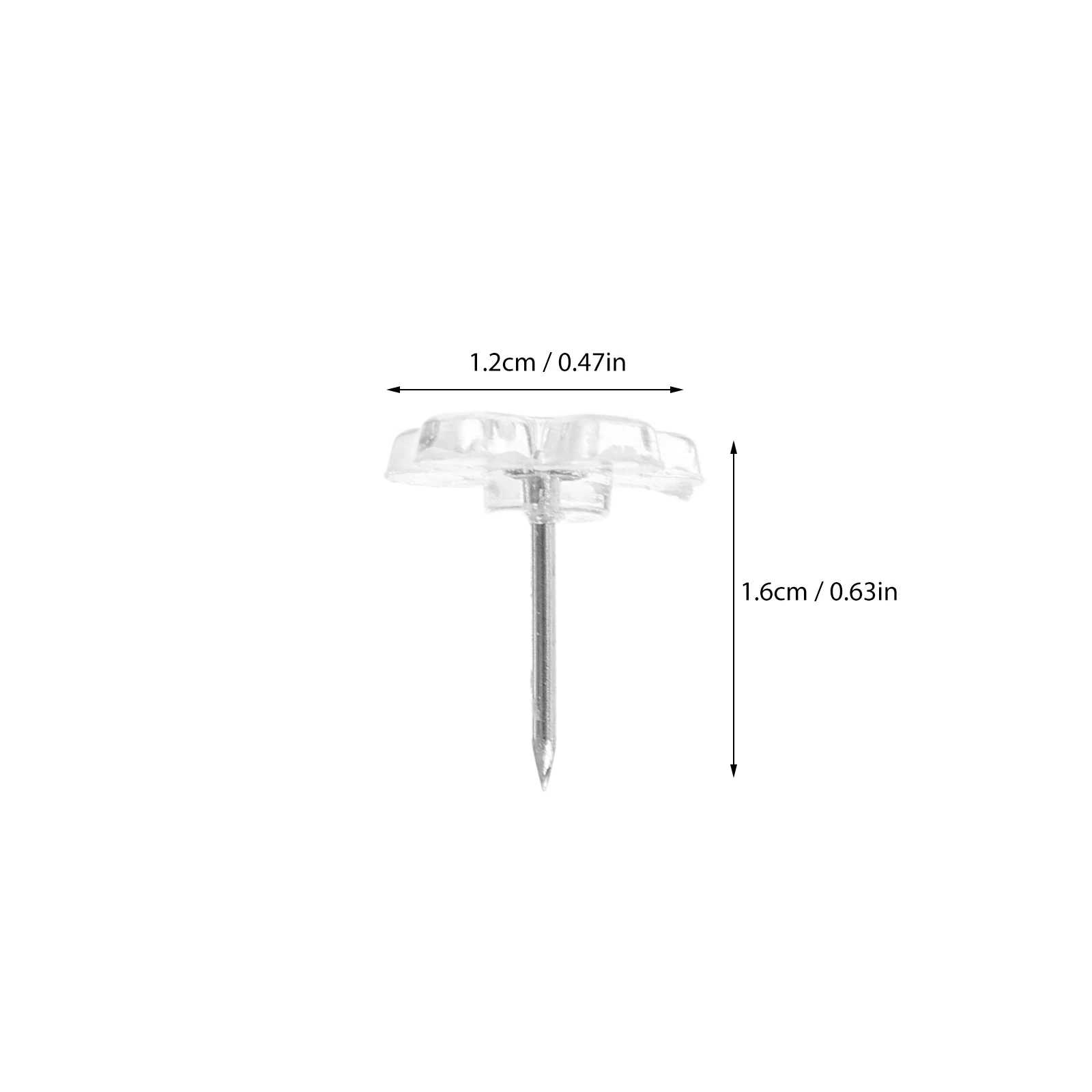 100 Pcs Transparent Plum Blossom H Shank Push Pins Cork Board Flower Pushpins Bulletin Board Tacks Message Board Thumbtacks