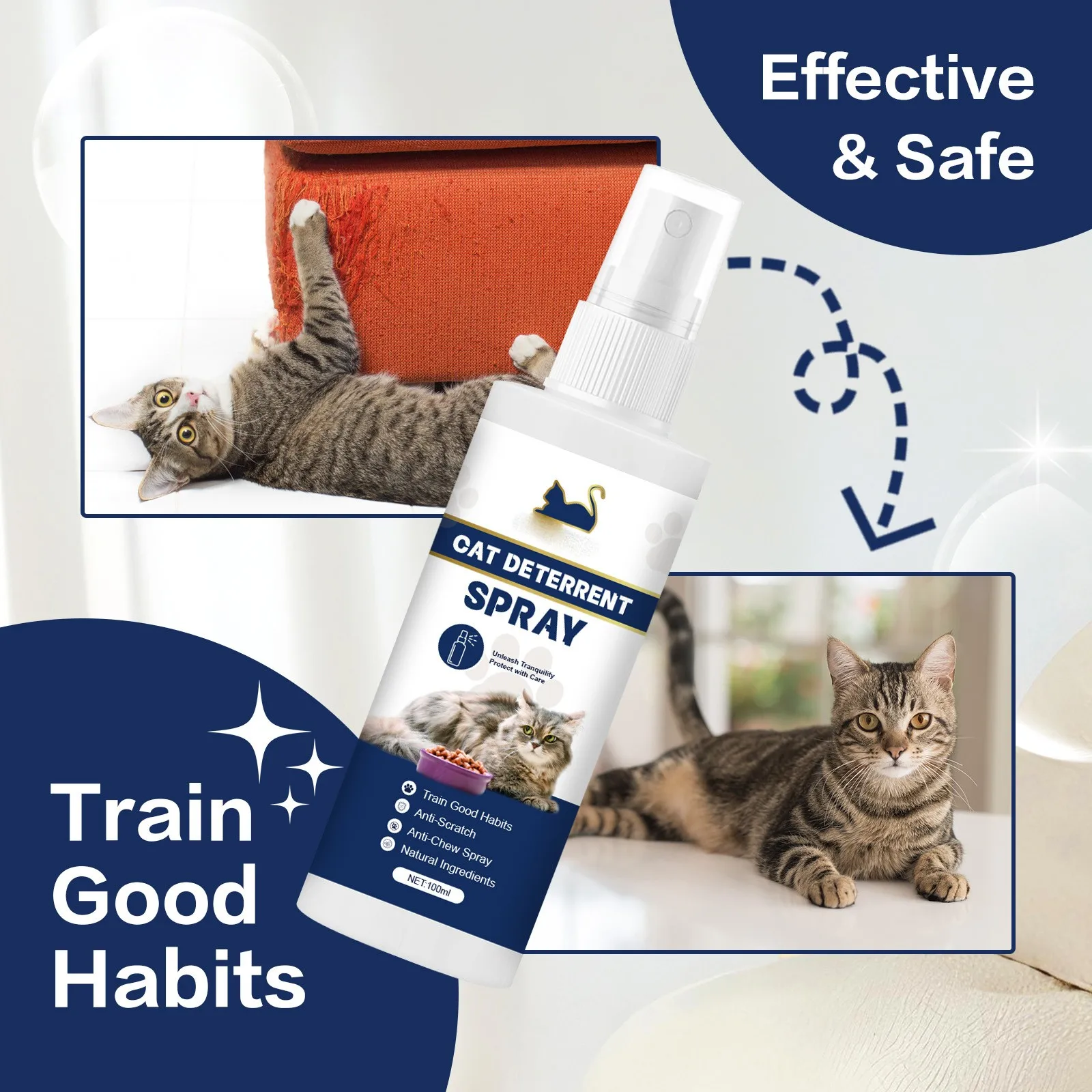 New 100ml Set Up Indoor Restricted Areas To Drive Away Dogs And Spray Furniture And Sofas To Prevent Scratching Biting