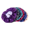 Reversible Satin Hair Caps Bonnets Double Layer Adjust Headwear Curly Hair Cover Hat For Sleeping Women Styling Accessories 5