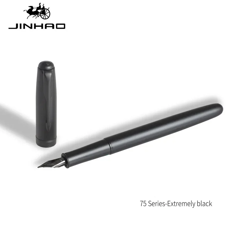Premium Metal Black and Red Fountain Pen - Luxury Writing Instrument for Office and School Supplies