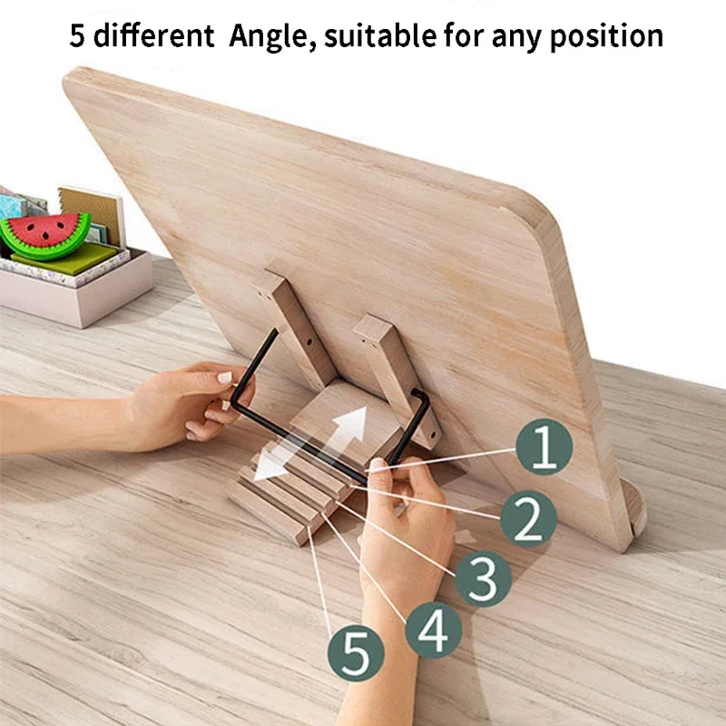 Adjustable Reading Rest Tablet and Page Paper Clips-Cookbook Reading Desk Sturdy Bookstand-Textbooks Lightweight Bookstand