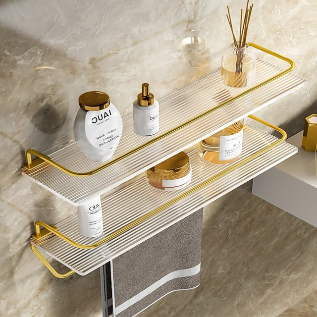 Estantes de baño sin taladro, estante de esquina, soporte de almacenamiento  de ducha, organizador de inodoro, accesorios de baño - AliExpress