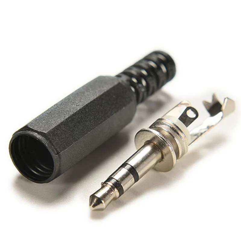 5개입 3.5mm 1/8인치 오디오 남성 플러그 잭 어댑터 스테레오 커넥터 헤드폰
