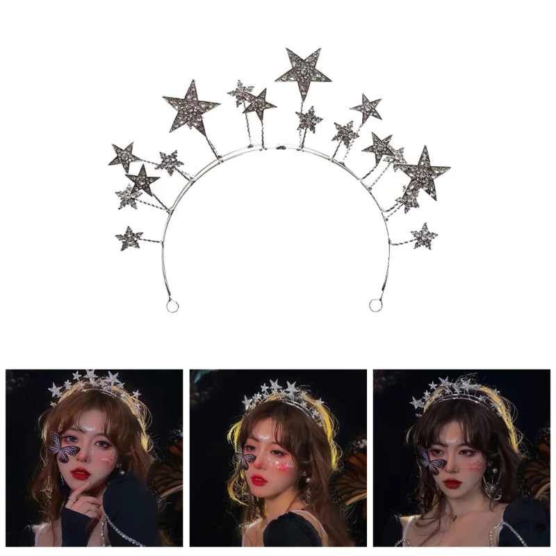 

Crystal Star Party Headband Carnival Valentines Party Hairhoop Adult Party Props G5AE