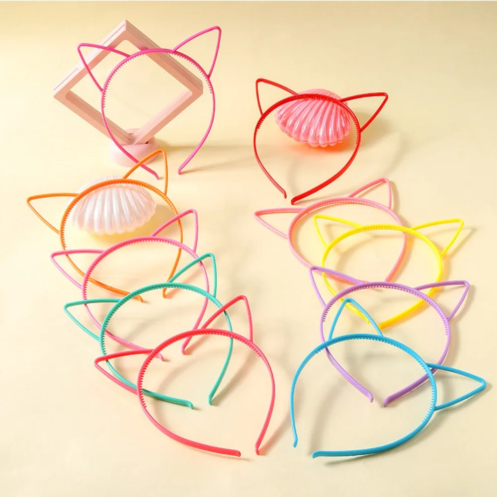 

Headwear Girls Cat Ear Headbands Durable ABS Toothed Party Hair Accessories Cat Ear Plastic Teeth Hairbands