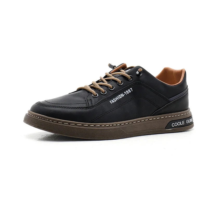 

Solid Color Fashion Designer Board Shoes for Men Spring Autumn Casual Sneakers Male Pu Leather Zapatillas Hombre Shoes Man