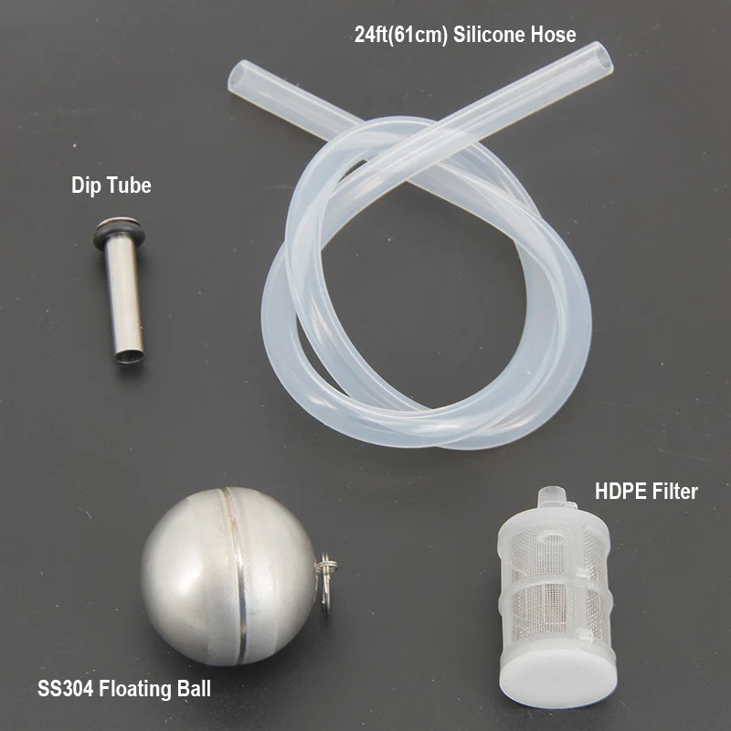 Floating Beer Keg Liquid Dip Tube with 80Mesh Filter Fit Ball Lock & Pin Lock Beer Keg SS Ball Float 60cm Silicone Tube beer keg dispenser
