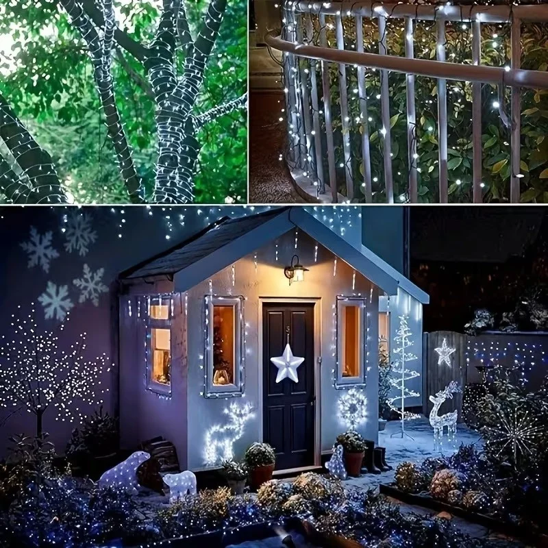 Outdoor Solar Fairy Lights - 8 Mode Waterproof Decorative String Lights
