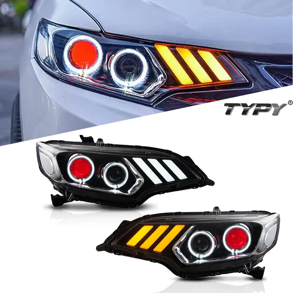 

TYPY Car Head Lamp Assembly For Honda Fit Jazz 2014-2017 LED Headlight Upgrade to NEW Dynamic Brake LED Car HeadLamp Accessories