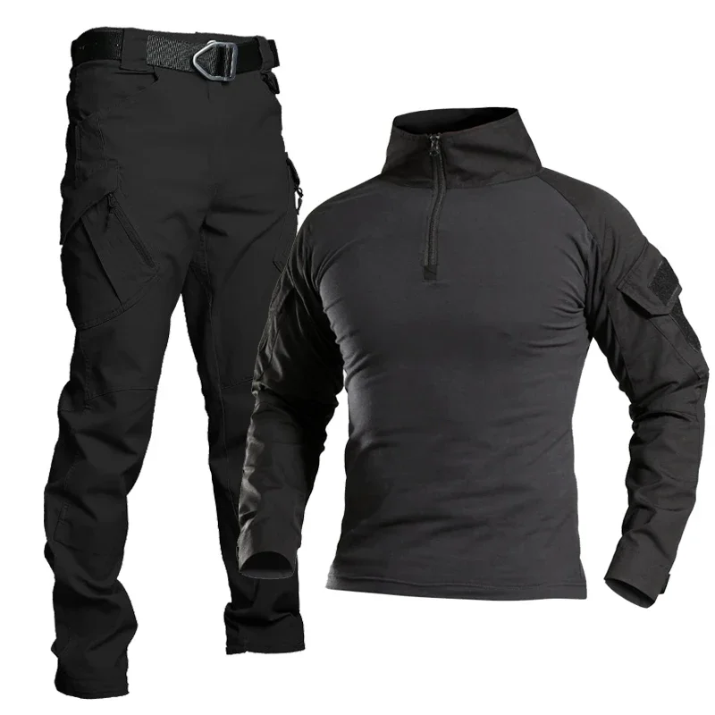 Uniformi Militari Set Per Uomo Army Camouflage Traspirante Multicam Black Suit Combat Shirt Tactical Cargo Uniform Hunting Set