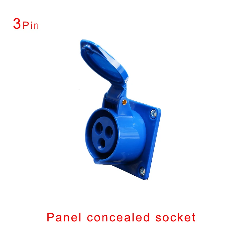 Heavy-Duty Industrial Power Connector, 3 to 5 Pin Configuration, 16A/32A, 220V/380V