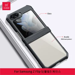 Shockproof Transparent Back Cover with Airbag Protection for PC and TPU (For Samsung Z Flip 5)