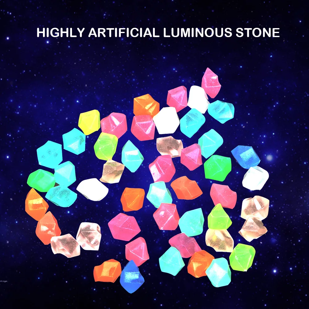 Garden Decoration about 180g/pack Luminous Stone Glowing Pebbles Gravel 14mm Artificial Cobblestone about 200-300 pieces/pack