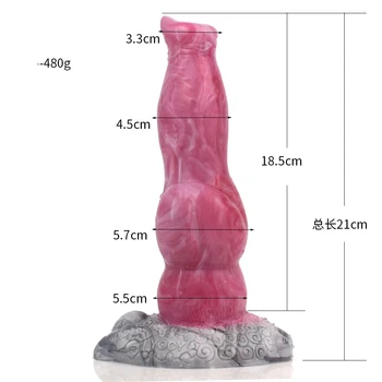 FAAK 2022 Large Knot Dog Penis Realistic Dildo Silicone Ejaculation Squirting Animal Dildo Dick Anal Toys For Women Masturbator 4