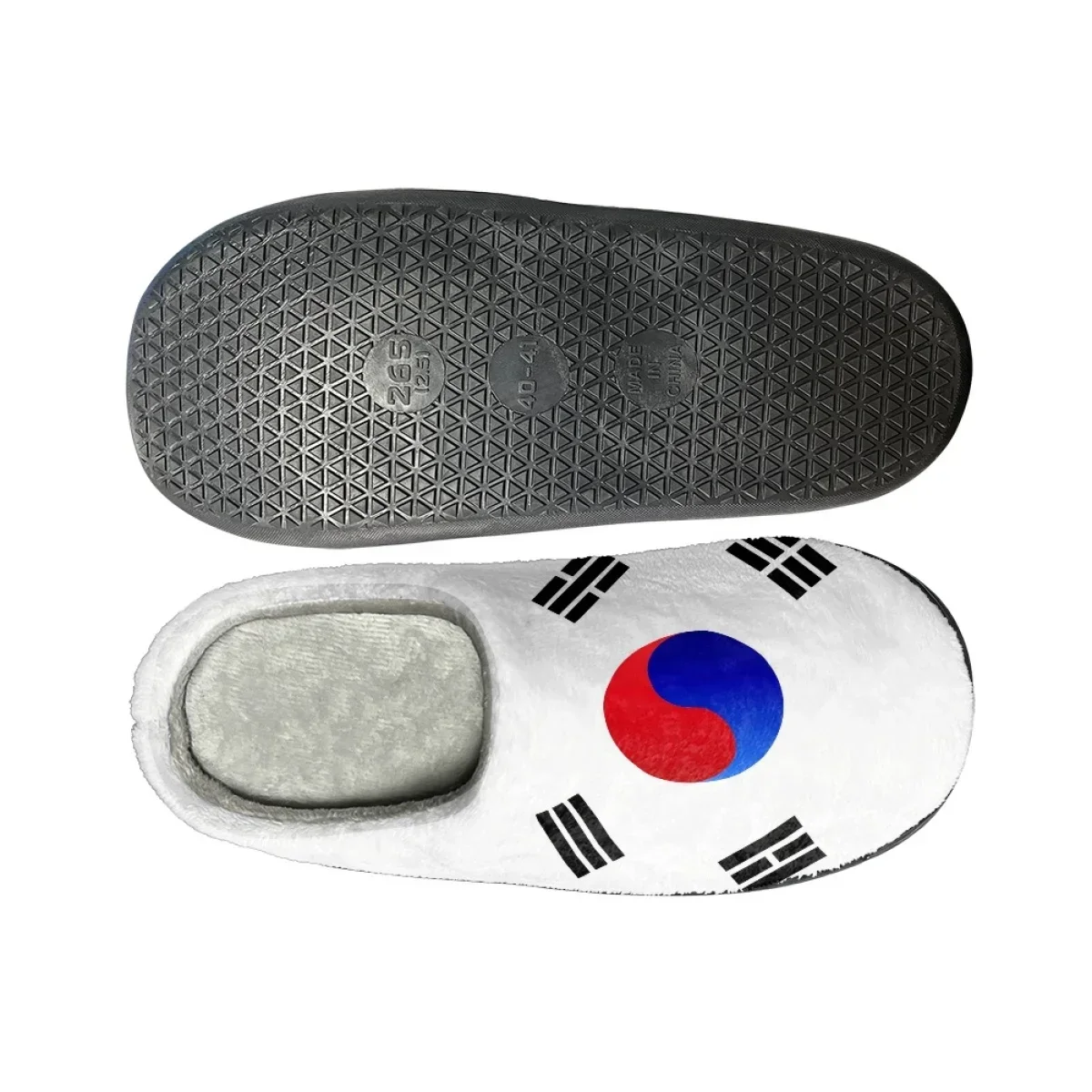 South Korea Print Casual Cotton Slippers Comfortable Home Flats Floor Shoes Drop Ship Autumn Winter Warm Couple Home Footwear
