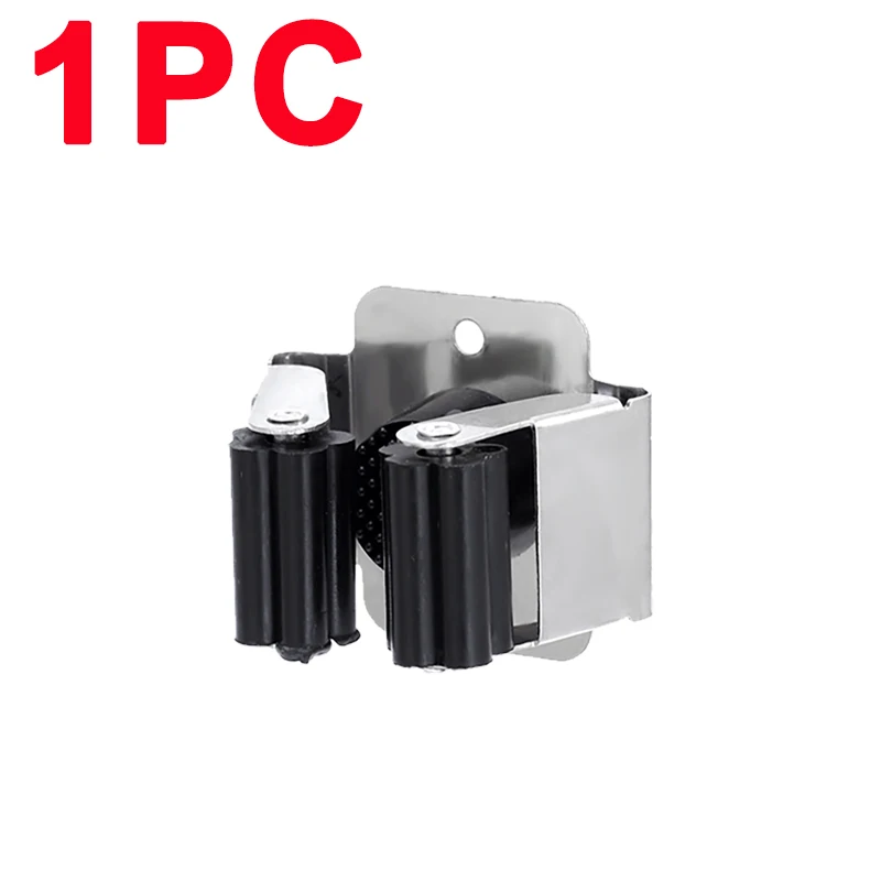 5/1 יחידות מחזיקי מטאטא עצמיים עם קליפסים מפלדת אל-חלד למטאטא ומטאטא עם מסמר מדף מארגן למטבח ולחדר האמבטיה