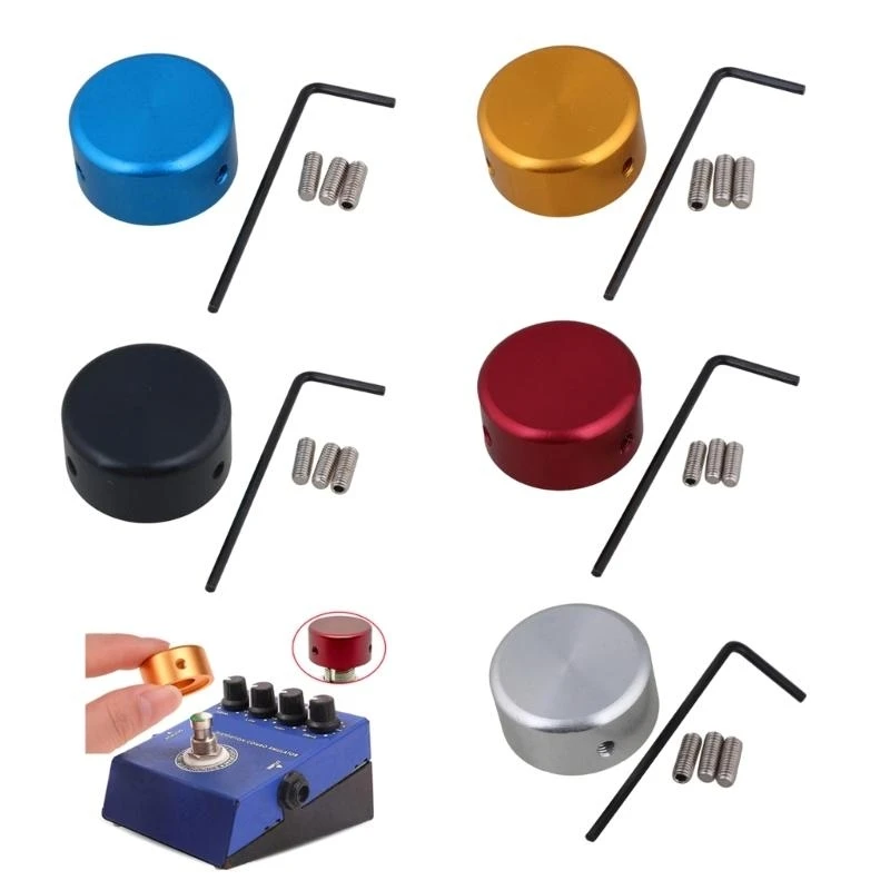 Aluminum Alloy Tools Parts Foot Switch Toppers Knobs Guitar Effect Pedal Guitar Foot Caps Effect Pedal Pad Cover