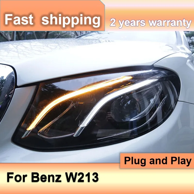 

Car Accessories for Mercedes Benz E200 Headlights 2017 2018 2019 E Class W213 Headlamp DRL Turn Signal High Beam Projector Lens