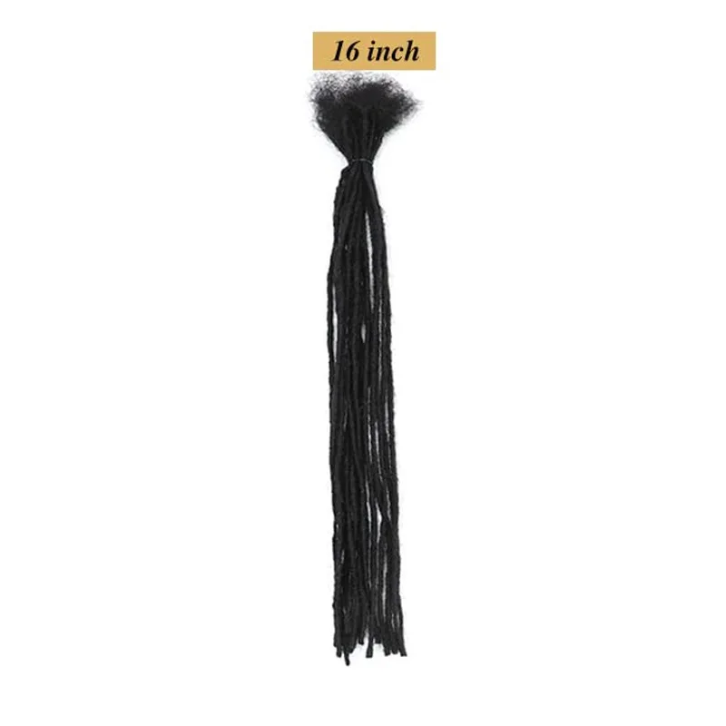 Human Hair Hand Rubbing Dreadlocks Crochet Hair Extensions0.2cm 14Inch 30Pieces Natural Color Dirty Braids for Daily Styling Use 5