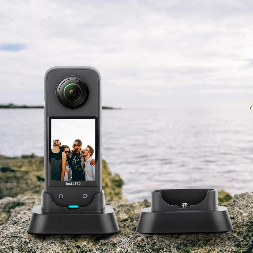 Insta360 One X2 용 미끄럼 방지 스크래치 방지 데스크탑 스탠드베이스 홀더 마운트 도크, 액션 카메라 액세서리, 데스크탑 스탠드