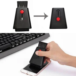 Brosse de nettoyage de clavier d'ordinateur, rétractable, Double tête, Mini écran Portable, nettoyeur de poussière pour téléphone Portable/Ipad/ordinateur Portable 