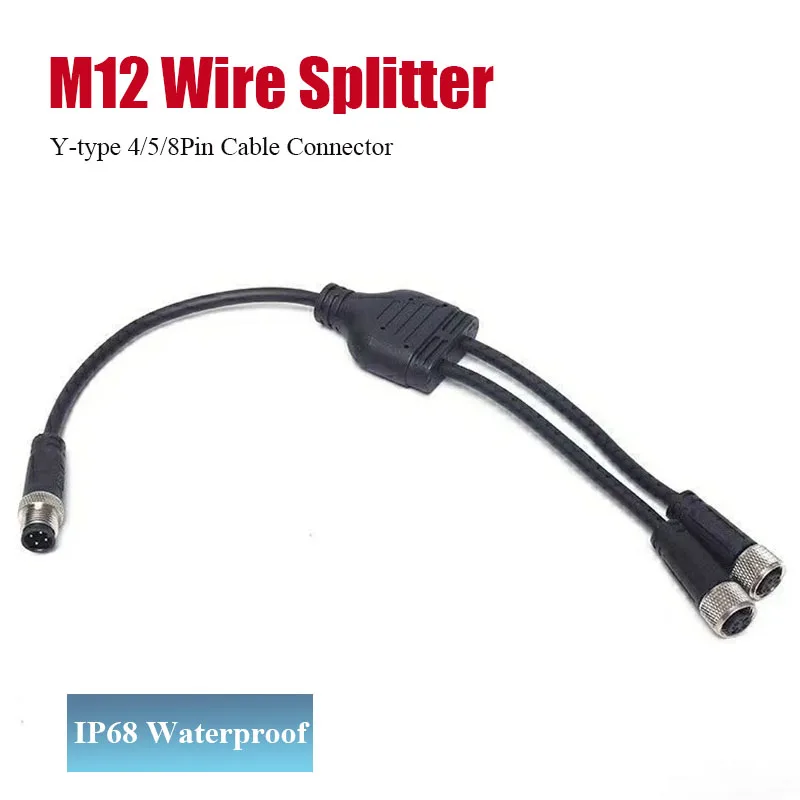 Connettore M12 Impermeabile IP68 - 2/3/4/5/6/8 Pin Per Cavi Alimentazione E Controllo - Foto 7