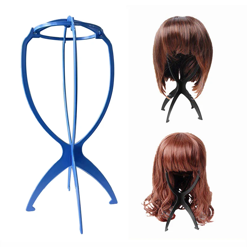 

Подставка для парика, пластиковая стандартная подставка для шляпы, дисплей, портативная складная подставка для парика черного, розового цветов, новинка