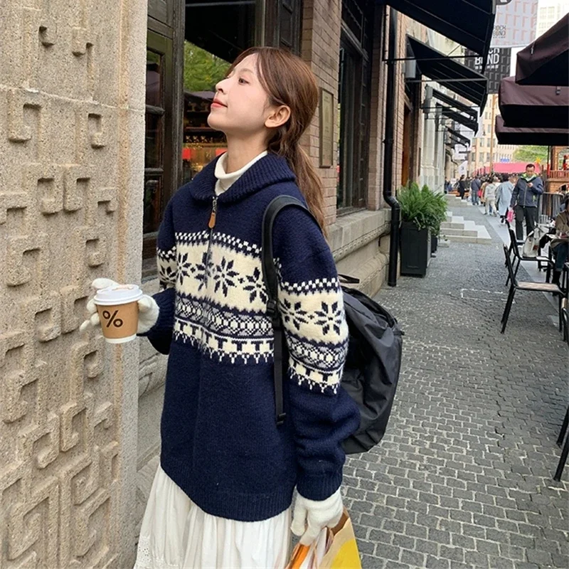 Women Casual Knitted Sweater Pullover