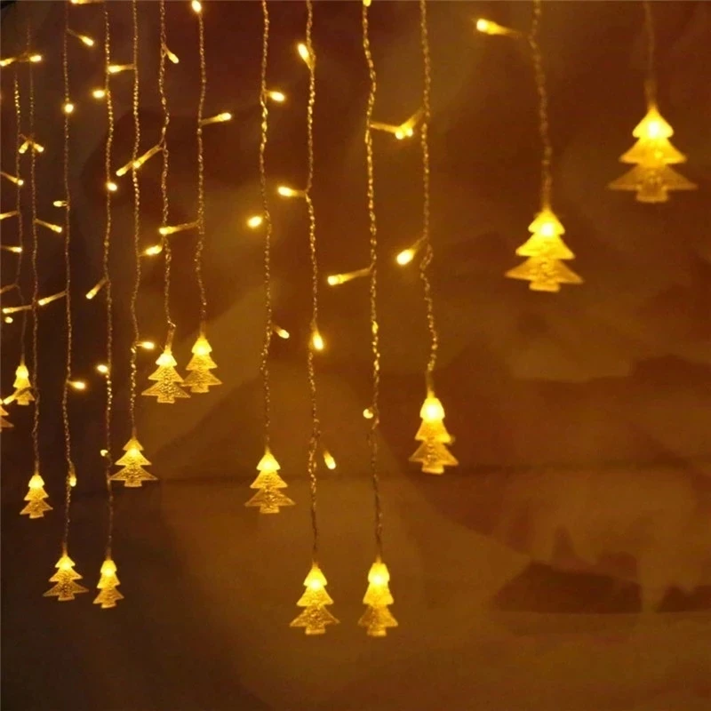 AC 220V /110V 5M 96LED Icicle Curtain Fairy String Light Christmas For Wedding Home Garden Party Decor