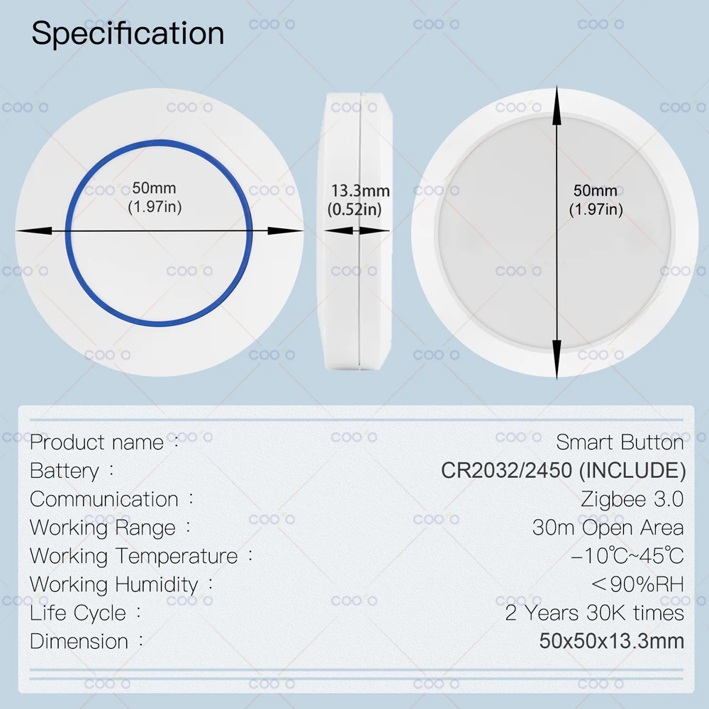 Tuya ZigBee 푸시 버튼 무선 스마트 장면 스위치 컨트롤러 Tuya 장치 Z2M과 배터리 구동 자동화 시나리오 연결