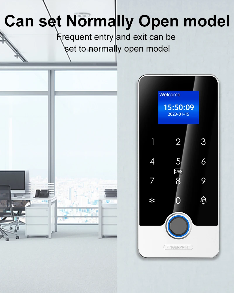 Tuya App Bluetooth Fingerprint Access Controller Standalone Metal 13.56M RFID Ke