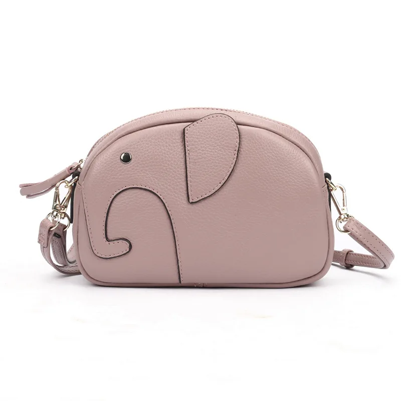 

Women's Shoulder bag Crossbody Clutche Y2k Genuine Leather Cute Creative Elephant Trendy Top Layer Cowhide Large Capacity