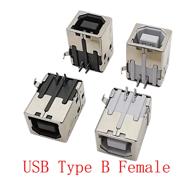 5Pcs USB Typ B Weibliche 4 Pin Stecker USB Buchse Jack Rechten Winkel Löten  PCB Port Für Drucker Interface reparatur Ersatz - AliExpress