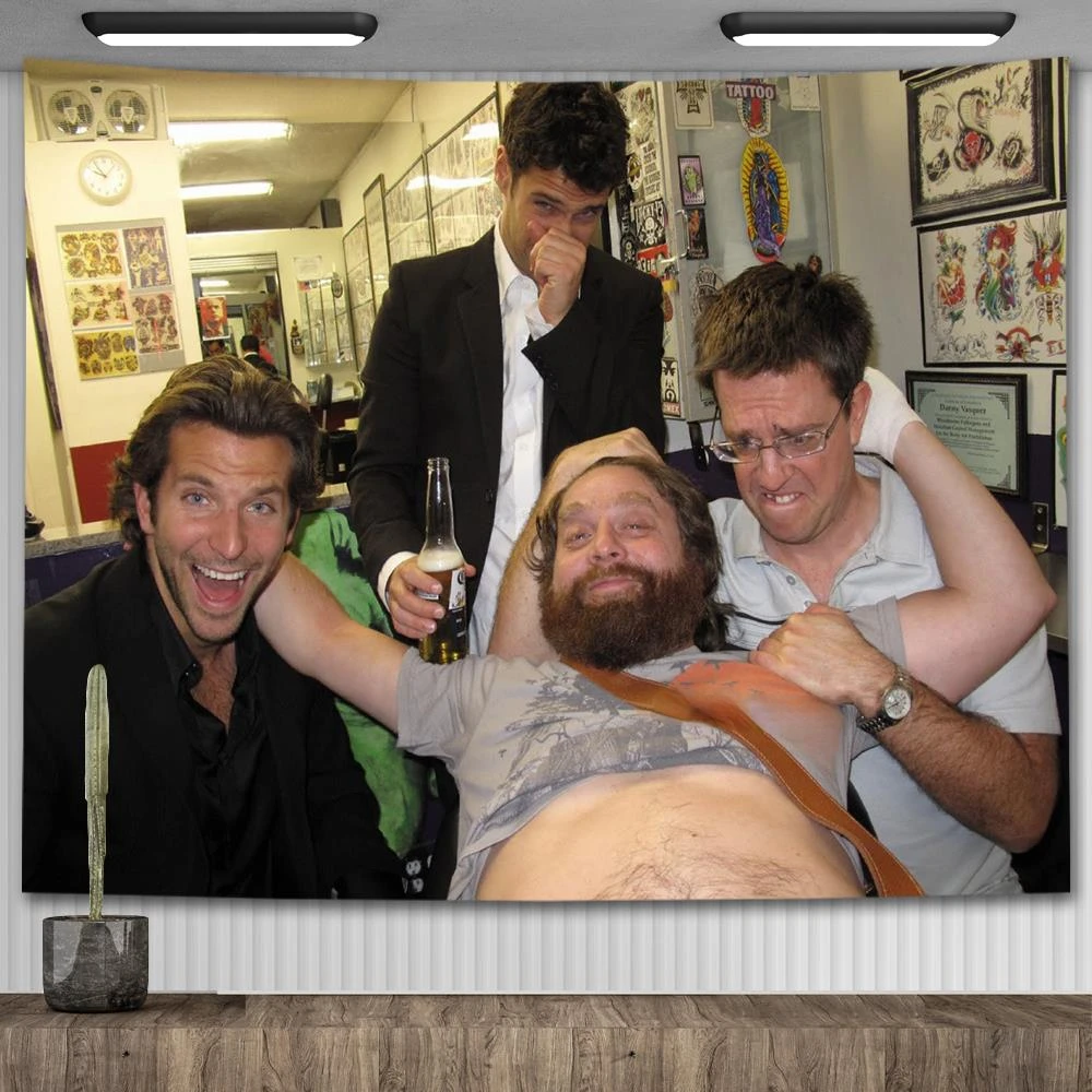 The Hangover Drunk Scene Tapestry: How I Turned My Dorm Room Into a Comedy  Sanctuary, image size:1000x1000